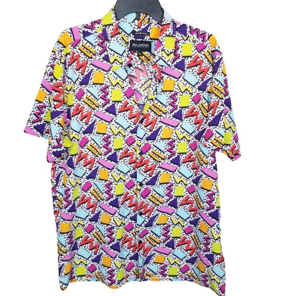 Drill Clothing Mens XL Multicolor All Over Print S